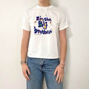 big brother cropped baby tee vintage early 00s y2k graphic tee